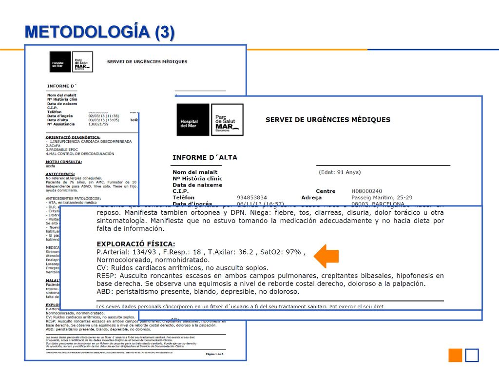 METODOLOGÍA (3) Estudio transversal de 61 historias, desde febrero del 2013, escogidas aleatoriamente.