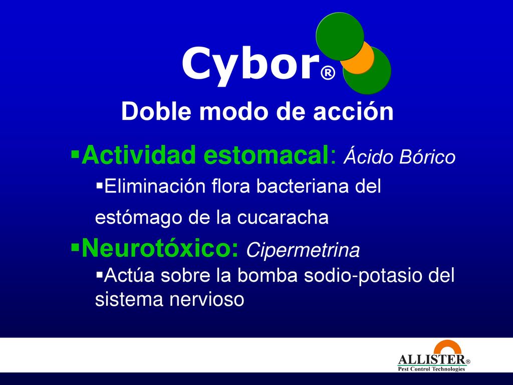 Cybor® Doble modo de acción Actividad estomacal: Ácido Bórico