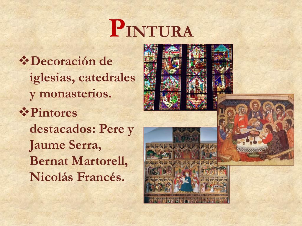 PINTURA Decoración de iglesias, catedrales y monasterios.