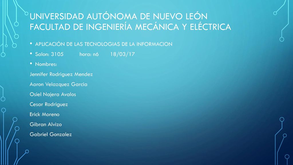 Universidad autónoma de nuevo león facultad de ingeniería mecánica y eléctrica
