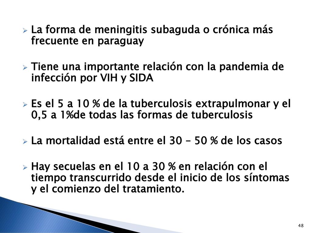 La forma de meningitis subaguda o crónica más frecuente en paraguay