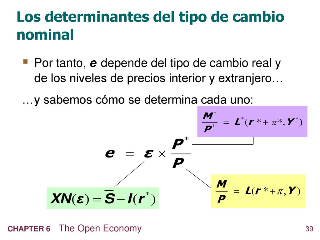 Los determinantes del tipo de cambio nominal