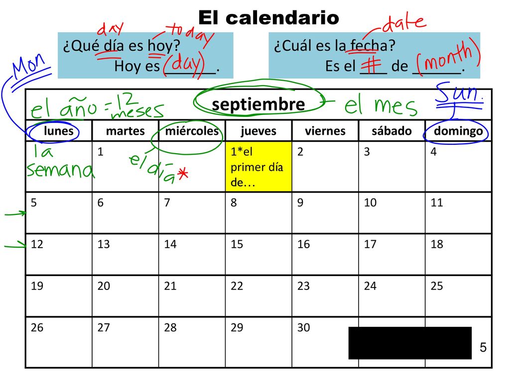 El calendario septiembre ¿Qué día es hoy Hoy es . ¿Cuál es la fecha