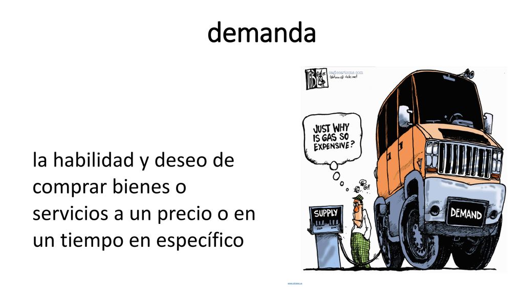 demanda la habilidad y deseo de comprar bienes o servicios a un precio o en un tiempo en específico.