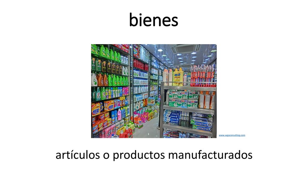 artículos o productos manufacturados