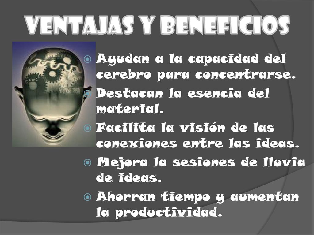 Ventajas y beneficios Ayudan a la capacidad del cerebro para concentrarse. Destacan la esencia del material.