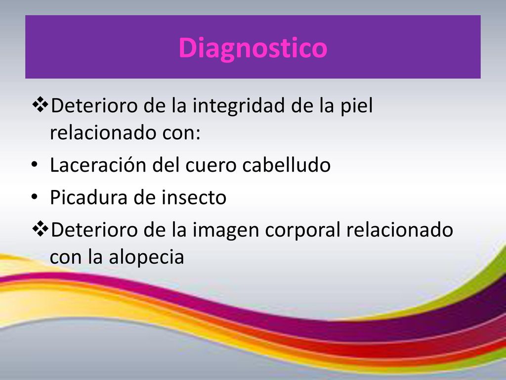 Diagnostico Deterioro de la integridad de la piel relacionado con:
