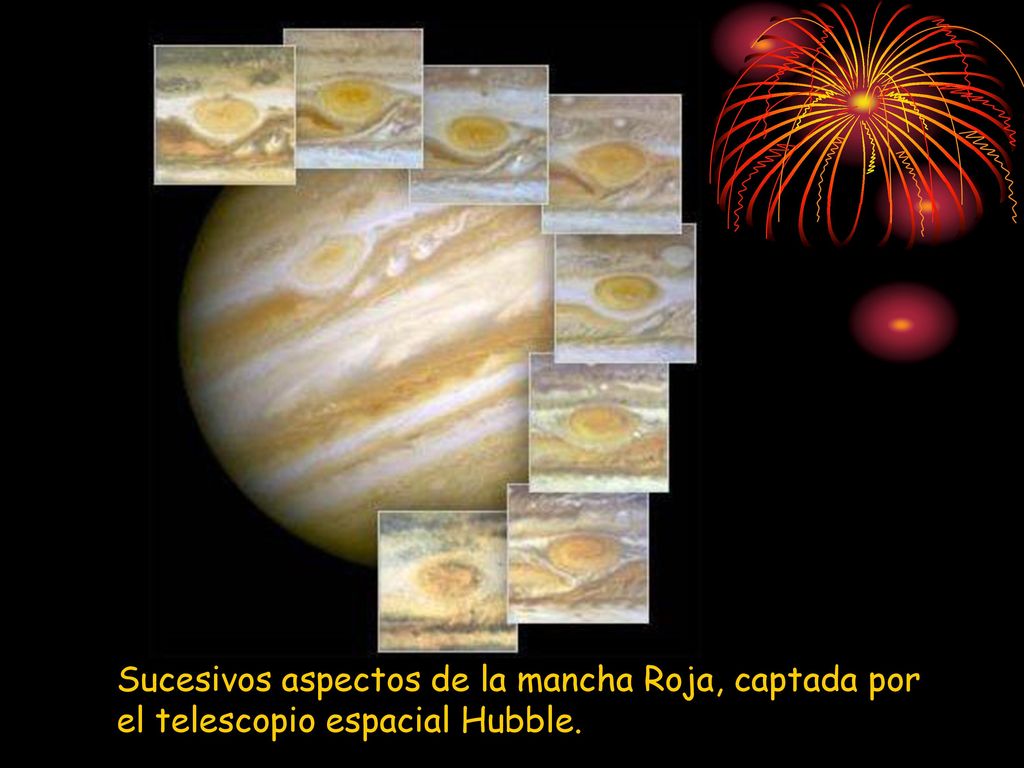 Sucesivos aspectos de la mancha Roja, captada por el telescopio espacial Hubble.