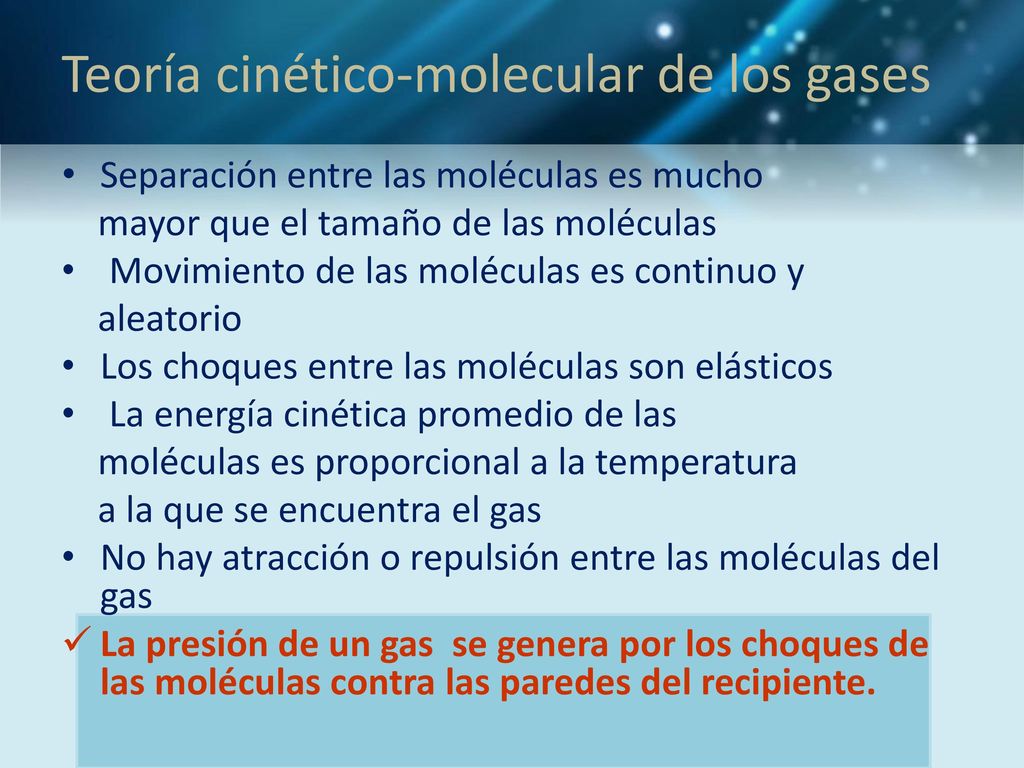 Teoría cinético-molecular de los gases
