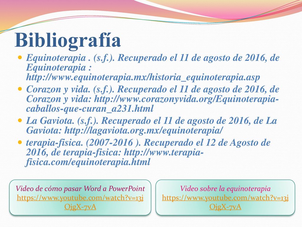 Bibliografía Equinoterapia . (s.f.). Recuperado el 11 de agosto de 2016, de Equinoterapia :