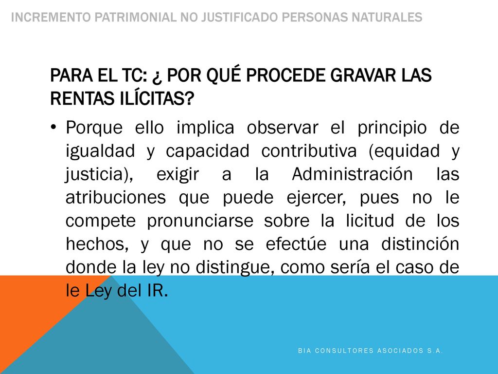 PARA EL TC: ¿ POR QUÉ PROCEDE GRAVAR LAS RENTAS ILÍCITAS