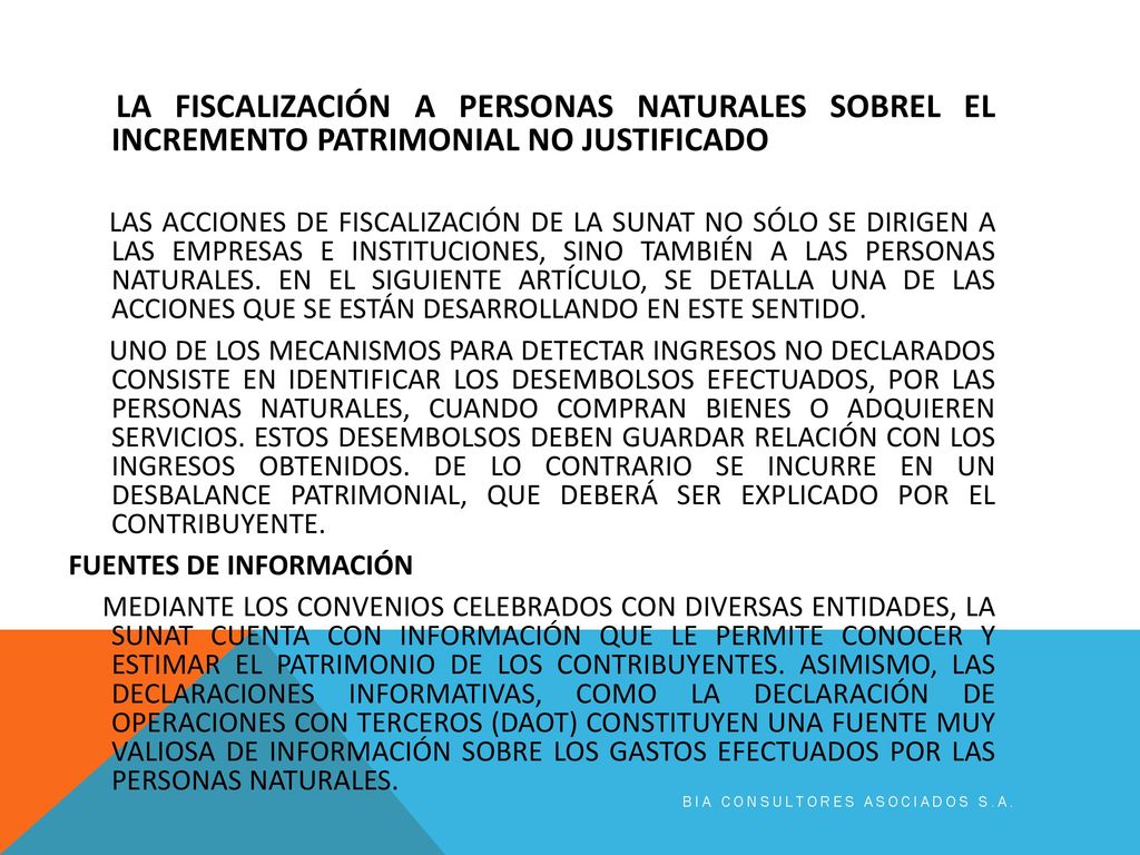 LA FISCALIZACIÓN A PERSONAS NATURALES SOBREL EL INCREMENTO PATRIMONIAL NO JUSTIFICADO