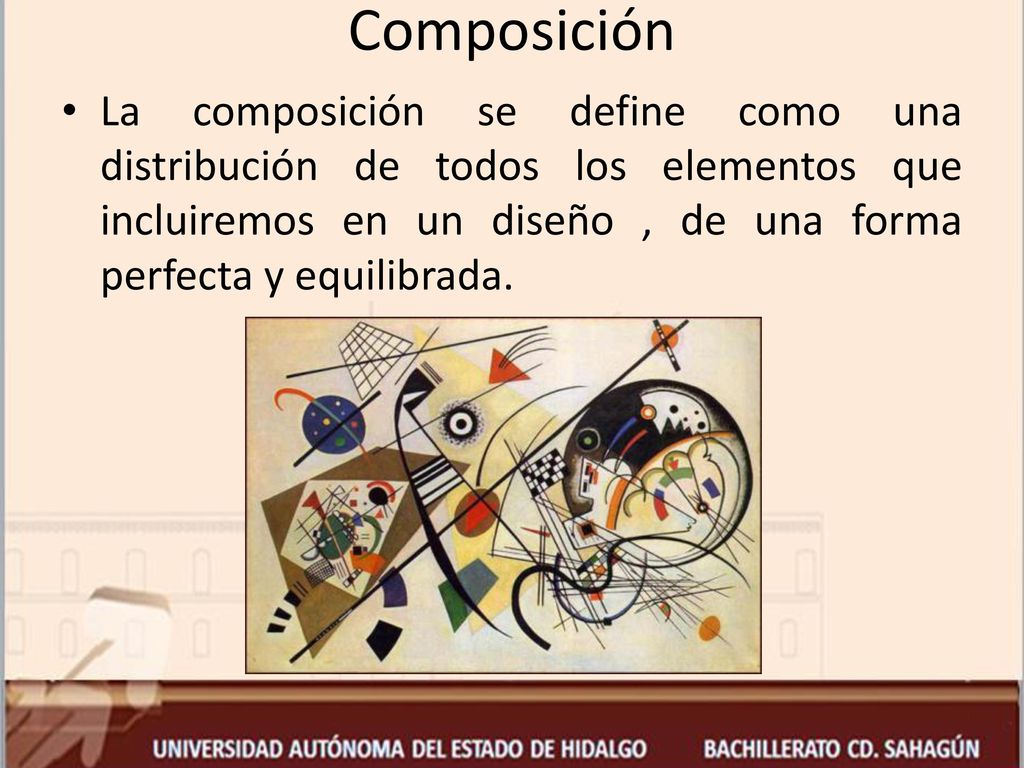 Composición La composición se define como una distribución de todos los elementos que incluiremos en un diseño , de una forma perfecta y equilibrada.