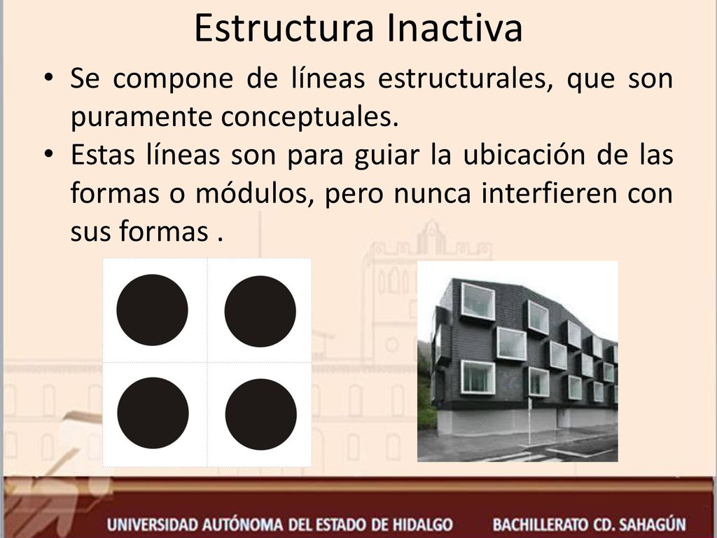 Estructura Inactiva Se compone de líneas estructurales, que son puramente conceptuales.