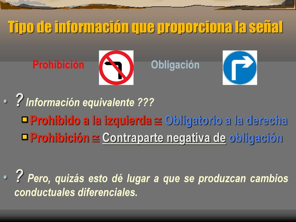 Tipo de información que proporciona la señal