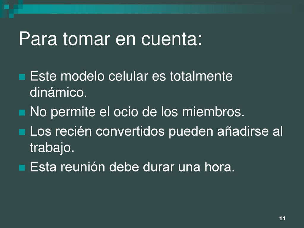 Para tomar en cuenta: Este modelo celular es totalmente dinámico.