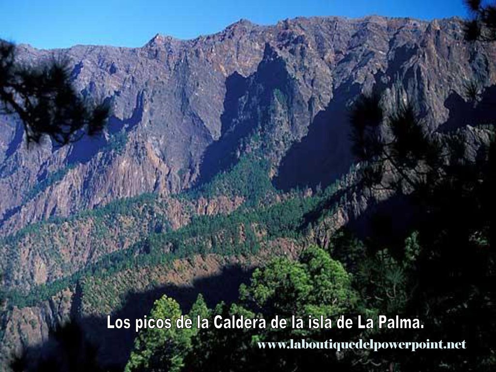 Los picos de la Caldera de la isla de La Palma.