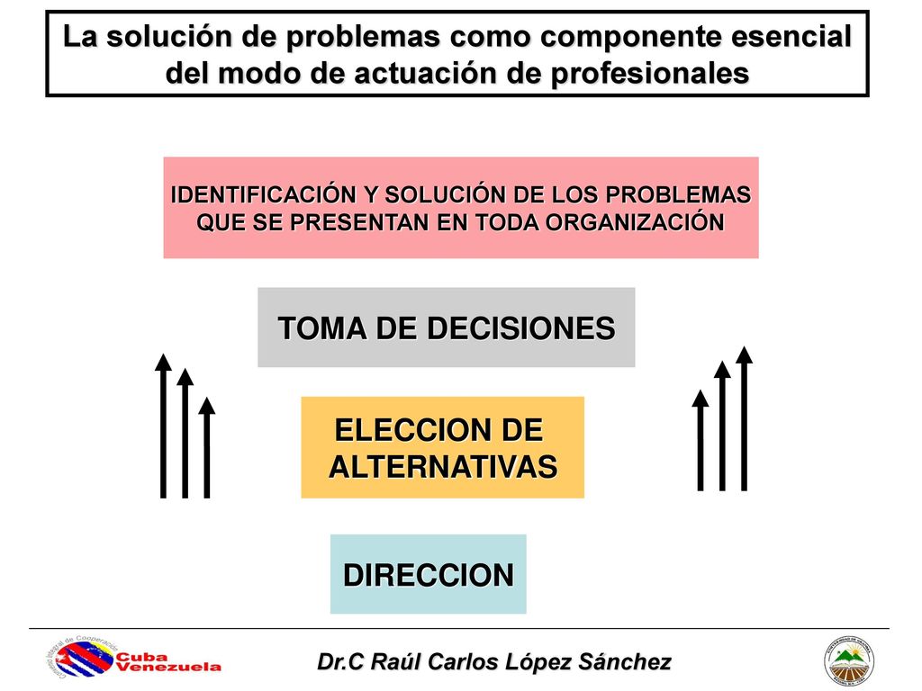 La solución de problemas como componente esencial del modo de actuación de profesionales