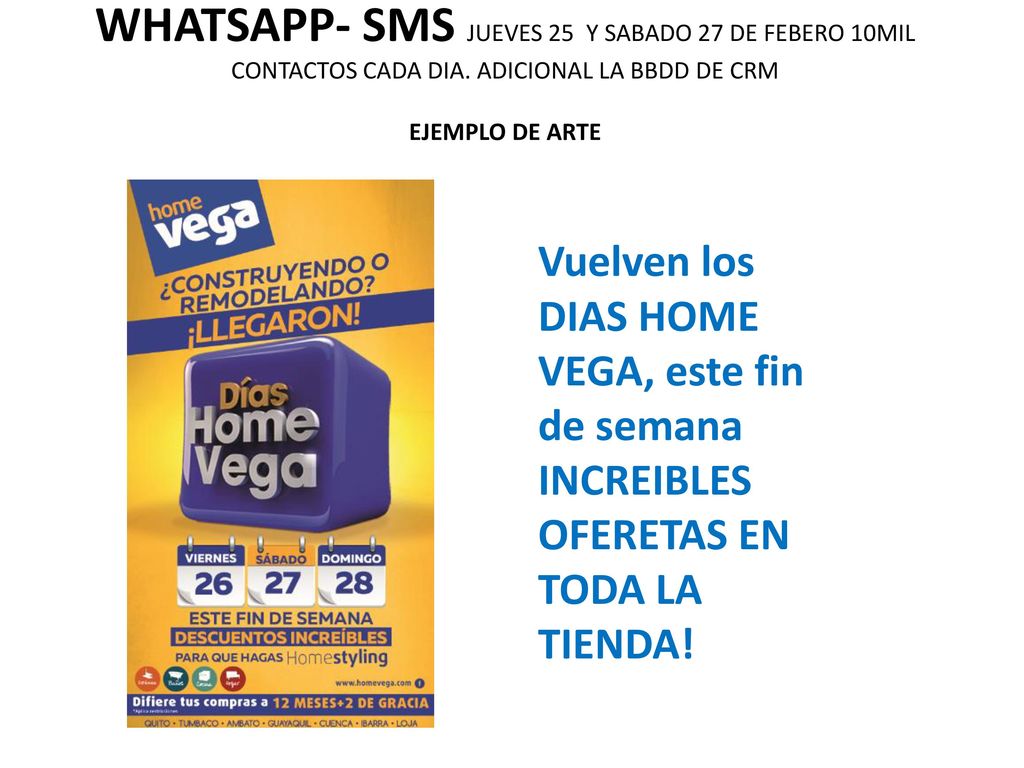WHATSAPP- SMS JUEVES 25 Y SABADO 27 DE FEBERO 10MIL CONTACTOS CADA DIA
