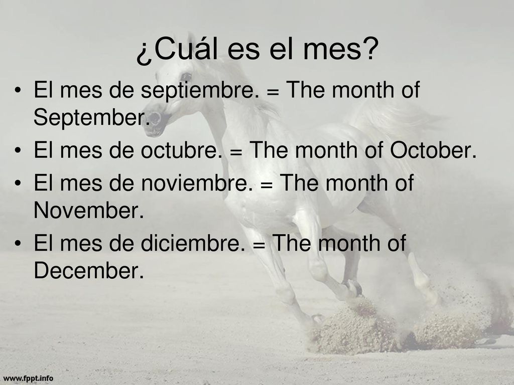 ¿Cuál es el mes El mes de septiembre. = The month of September.