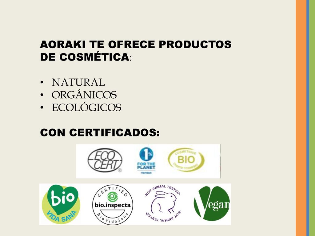 AORAKI TE OFRECE PRODUCTOS DE COSMÉTICA: