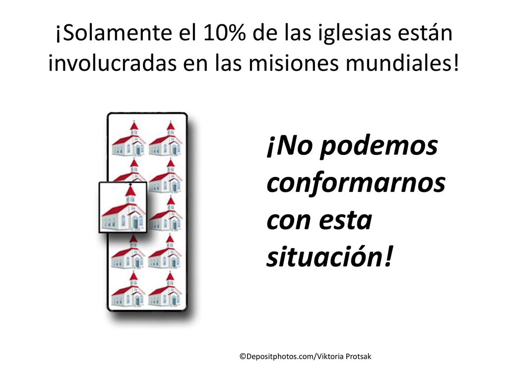 ¡Solamente el 10% de las iglesias están involucradas en las misiones mundiales!