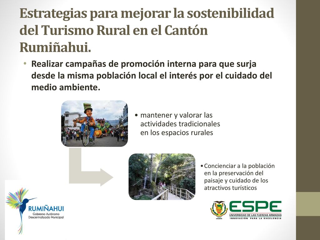 Estrategias para mejorar la sostenibilidad del Turismo Rural en el Cantón Rumiñahui.