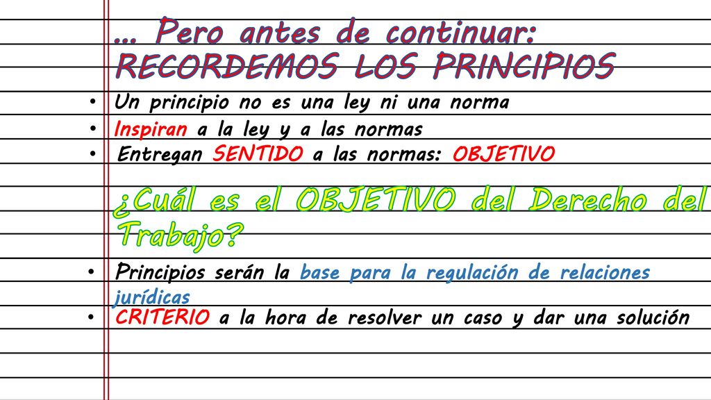 … Pero antes de continuar: RECORDEMOS LOS PRINCIPIOS