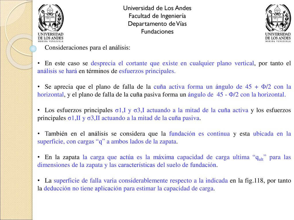 Universidad de Los Andes Facultad de Ingeniería Departamento de Vías