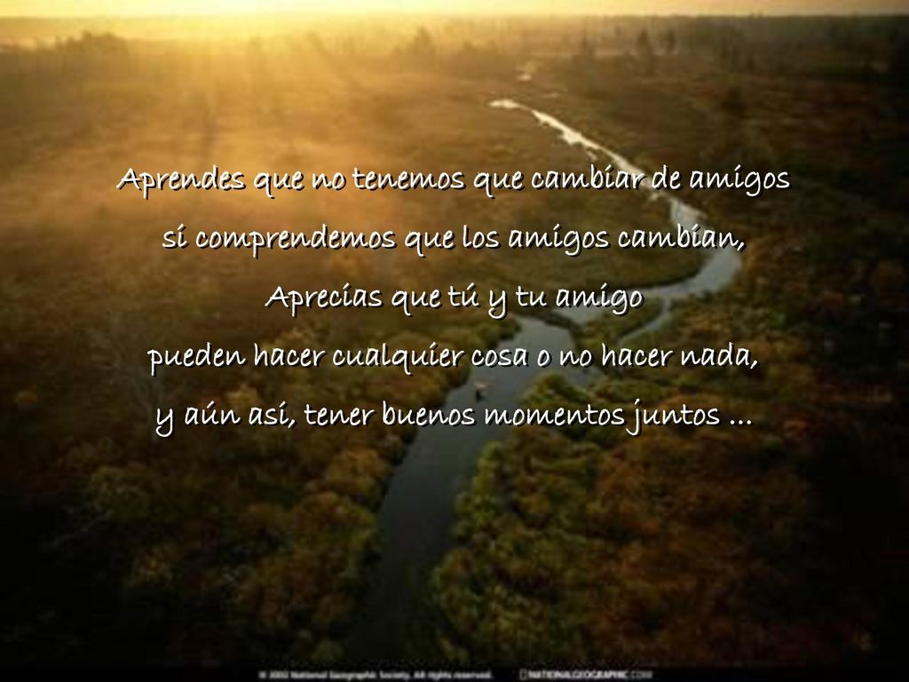 si comprendemos que los amigos cambian, Aprecias que tú y tu amigo