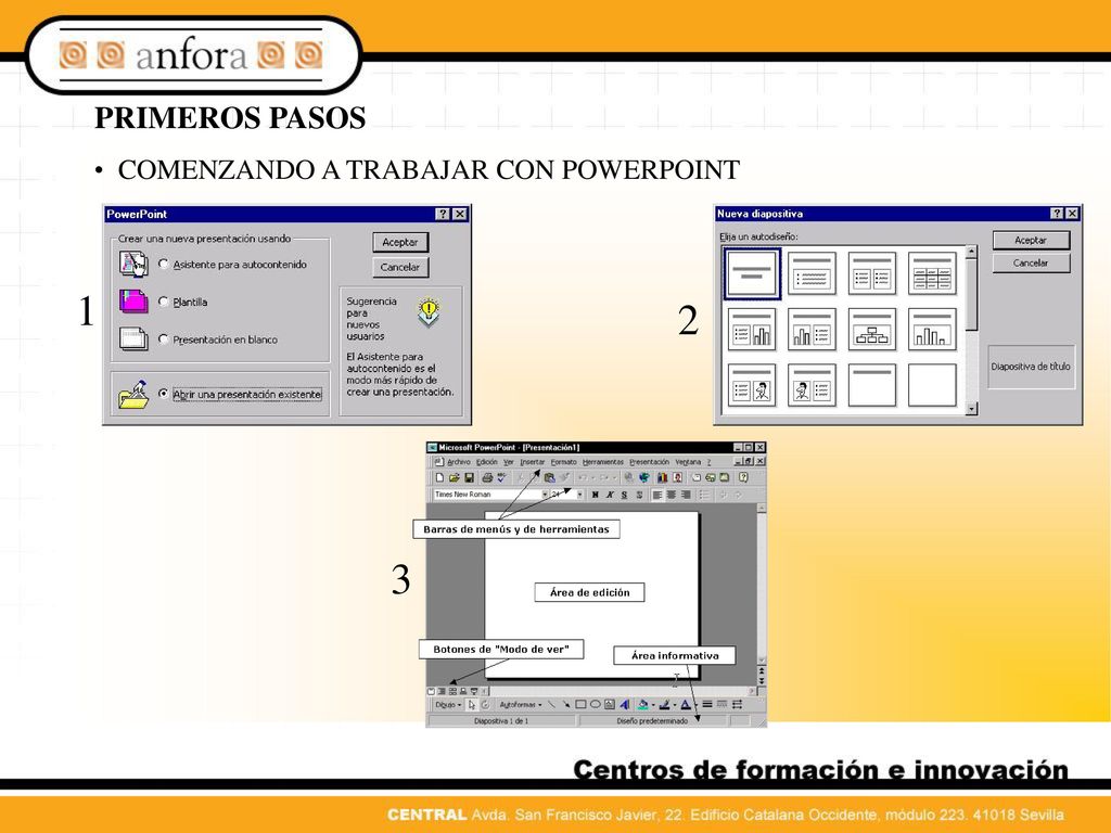 PRIMEROS PASOS COMENZANDO A TRABAJAR CON POWERPOINT 1 2 3