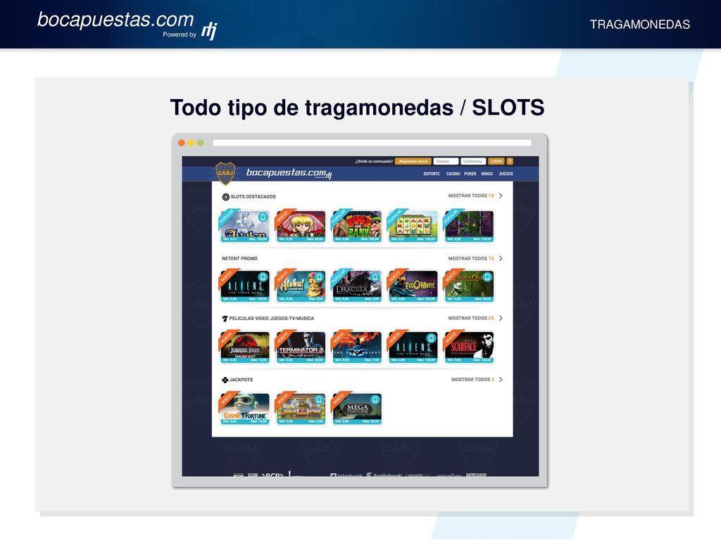 Todo tipo de tragamonedas / SLOTS