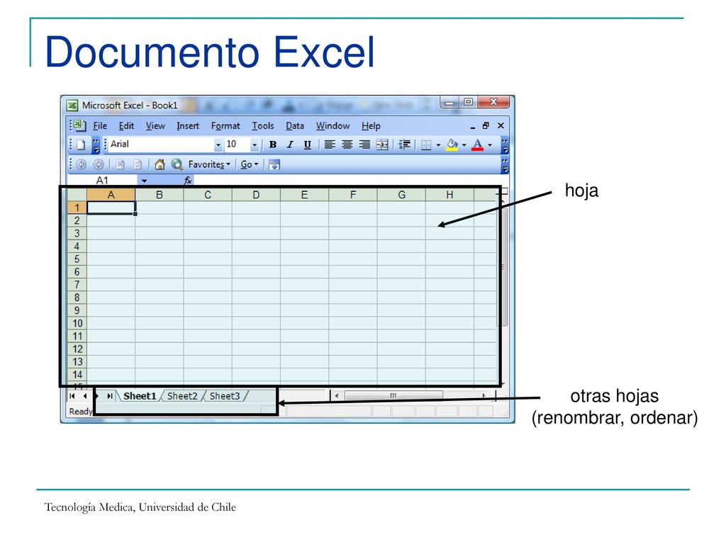 Documento Excel hoja otras hojas (renombrar, ordenar)