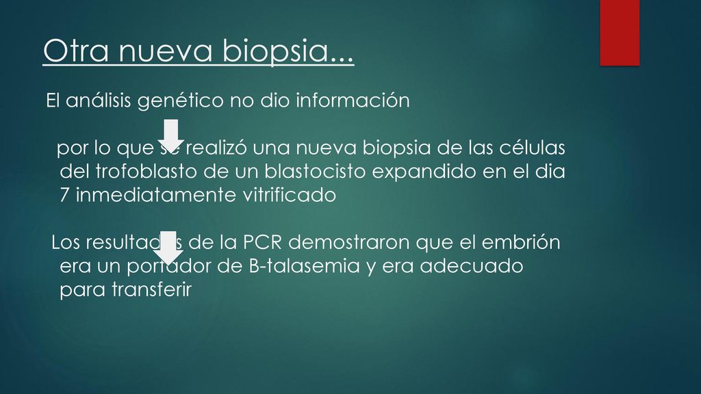 Otra nueva biopsia... El análisis genético no dio información