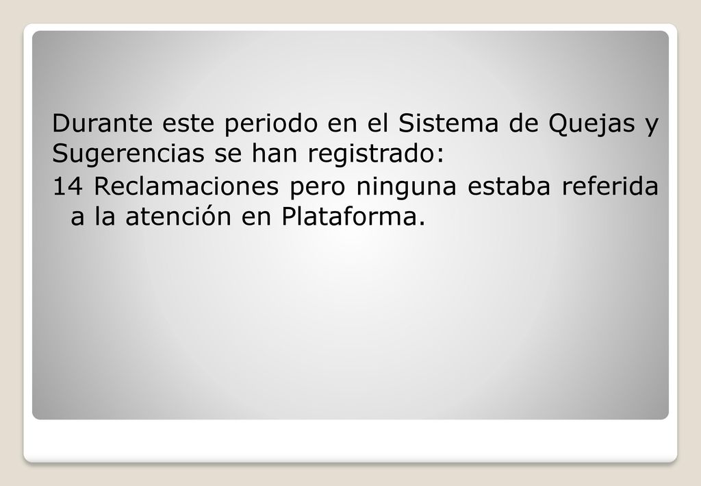 Durante este periodo en el Sistema de Quejas y Sugerencias se han registrado: