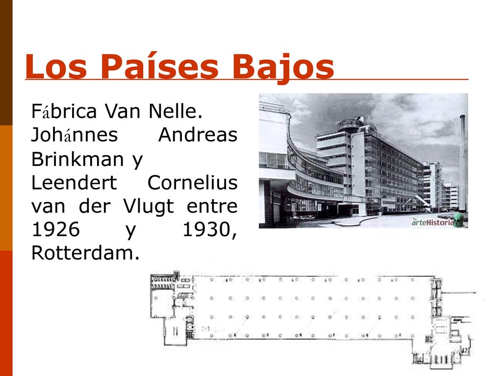 Los Países Bajos Fábrica Van Nelle. Johánnes Andreas Brinkman y