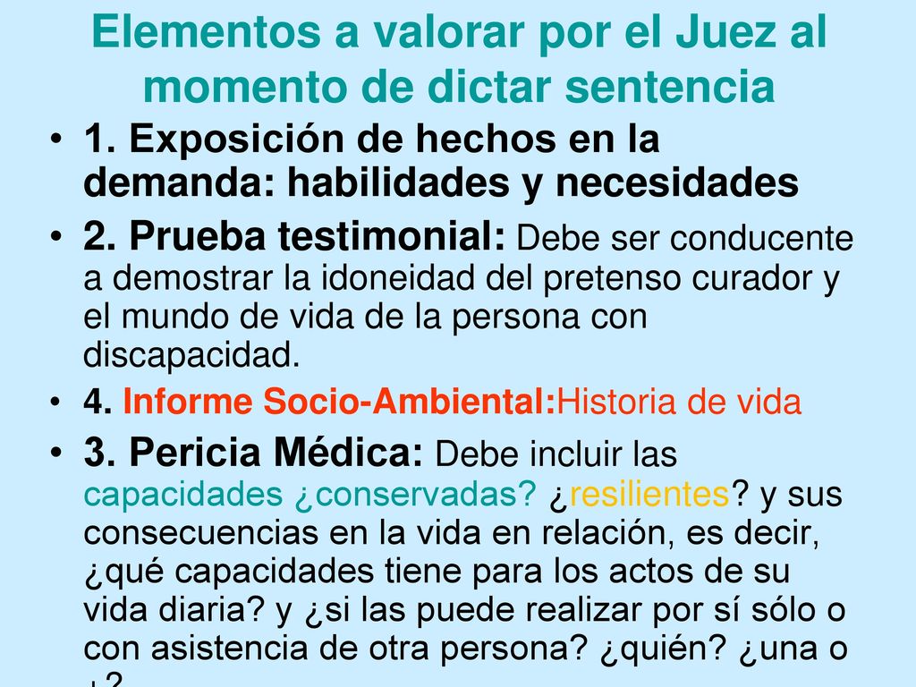 Elementos a valorar por el Juez al momento de dictar sentencia