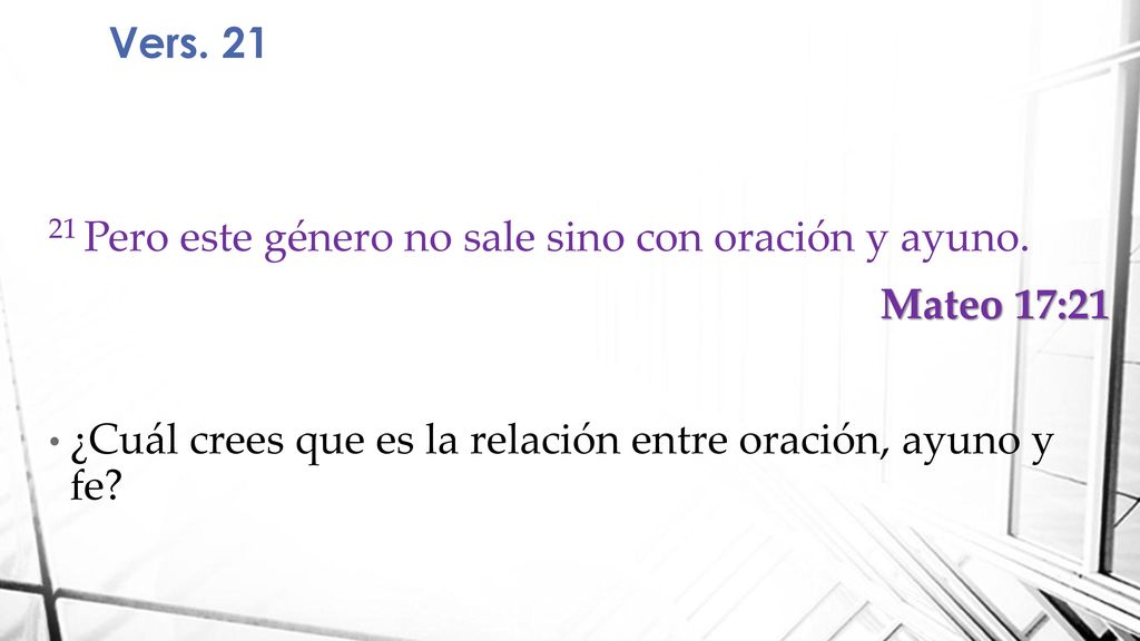 Vers Pero este género no sale sino con oración y ayuno.