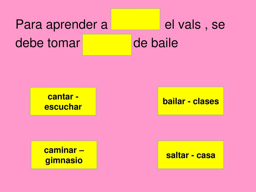 Para aprender a el vals , se debe tomar de baile