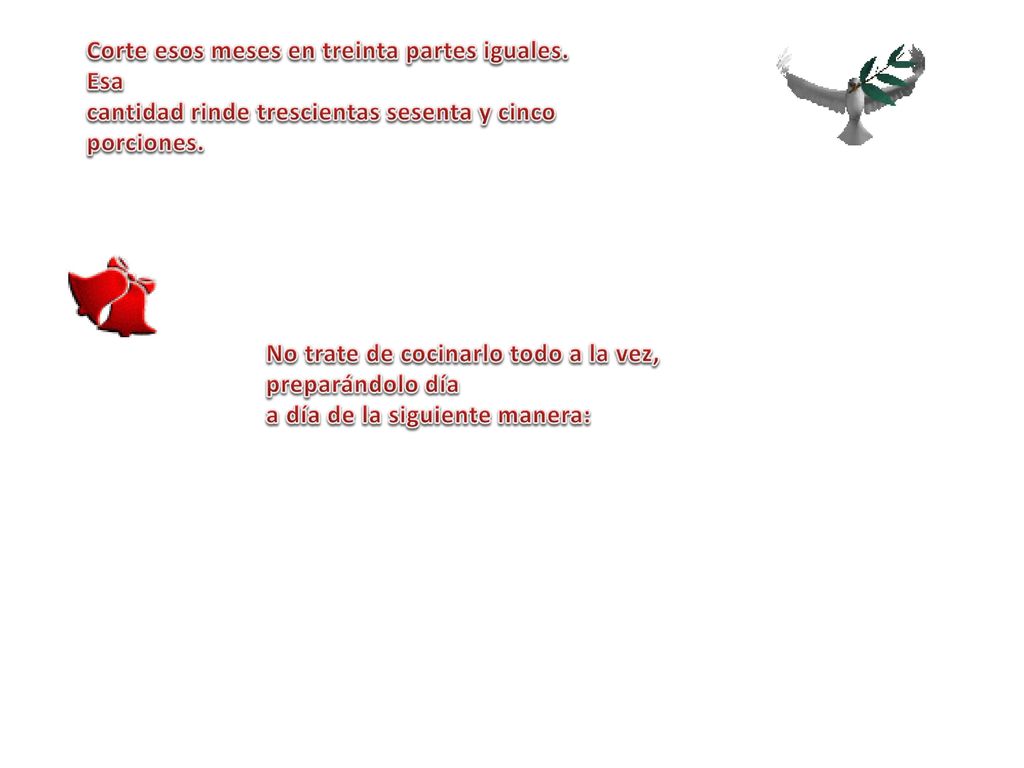 Corte esos meses en treinta partes iguales