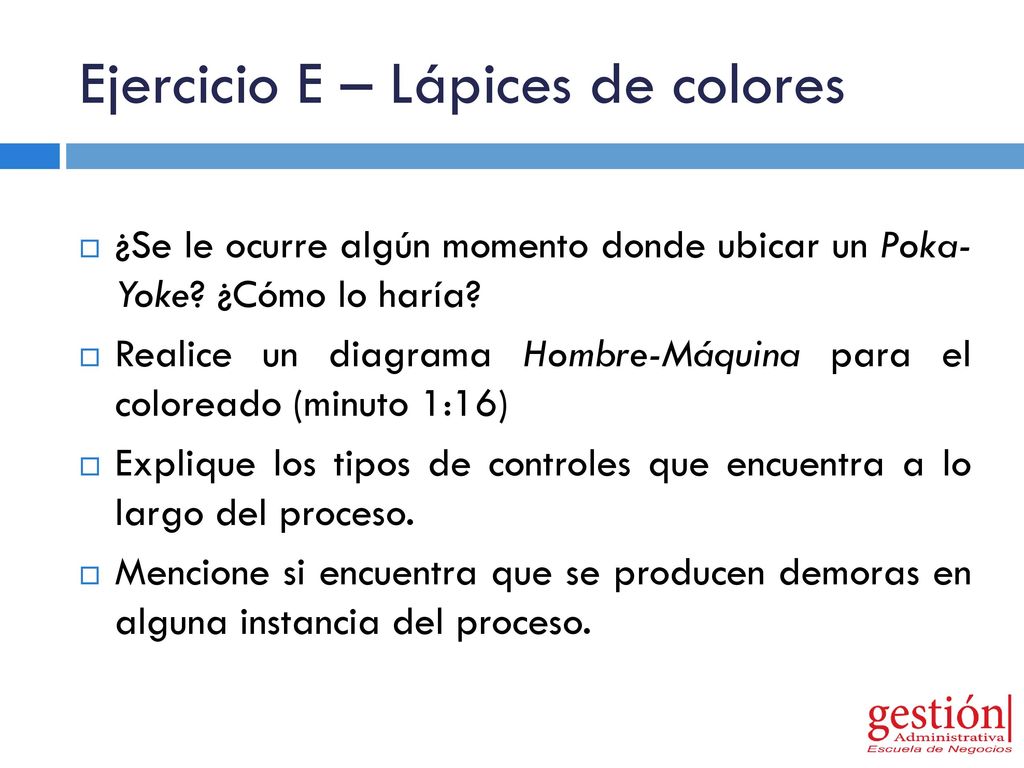 Ejercicio E – Lápices de colores