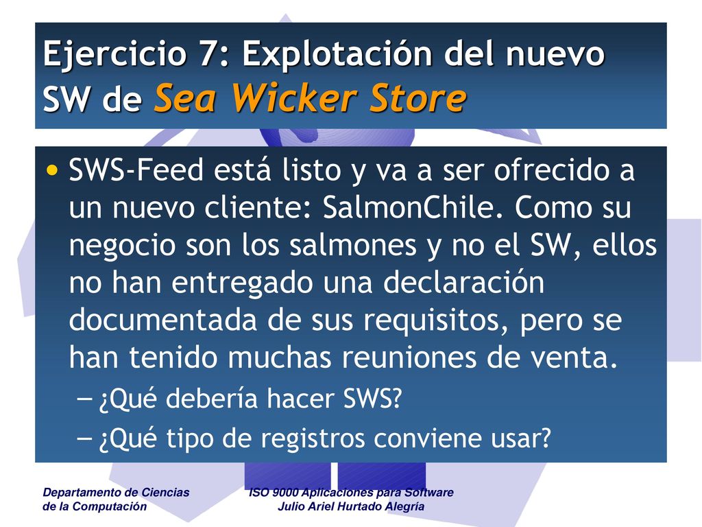 Ejercicio 7: Explotación del nuevo SW de Sea Wicker Store
