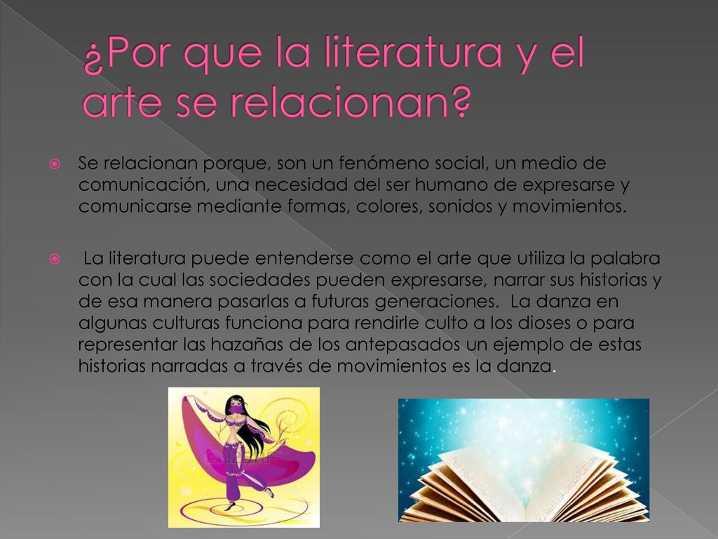 ¿Por que la literatura y el arte se relacionan