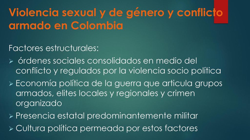 Violencia sexual y de género y conflicto armado en Colombia