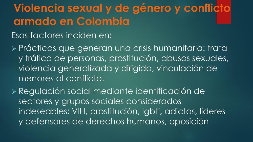 Violencia sexual y de género y conflicto armado en Colombia