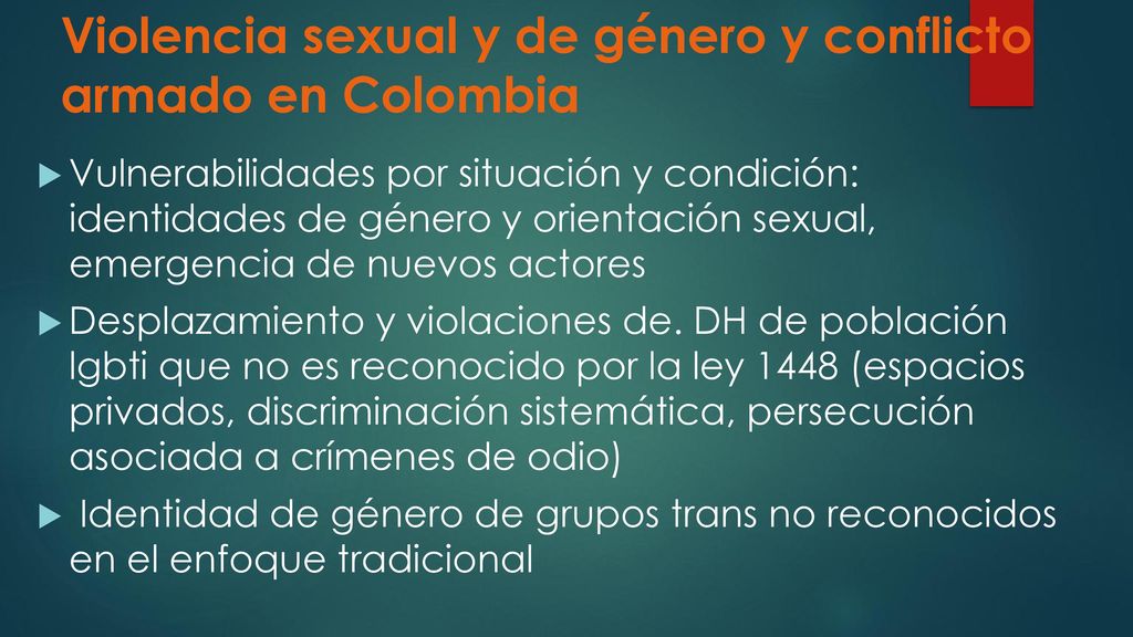Violencia sexual y de género y conflicto armado en Colombia