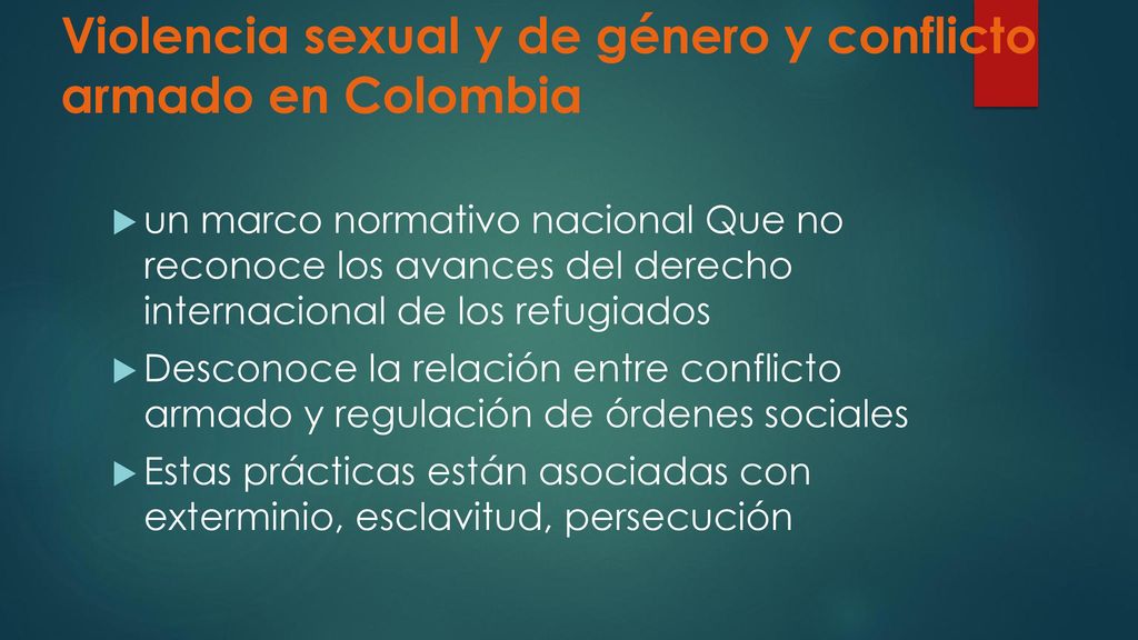 Violencia sexual y de género y conflicto armado en Colombia