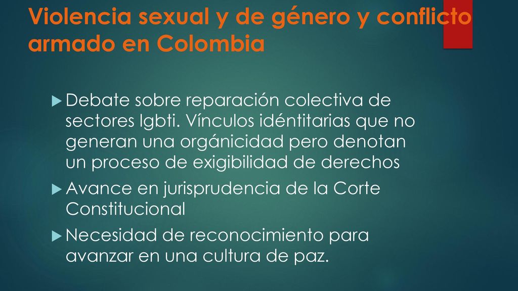 Violencia sexual y de género y conflicto armado en Colombia