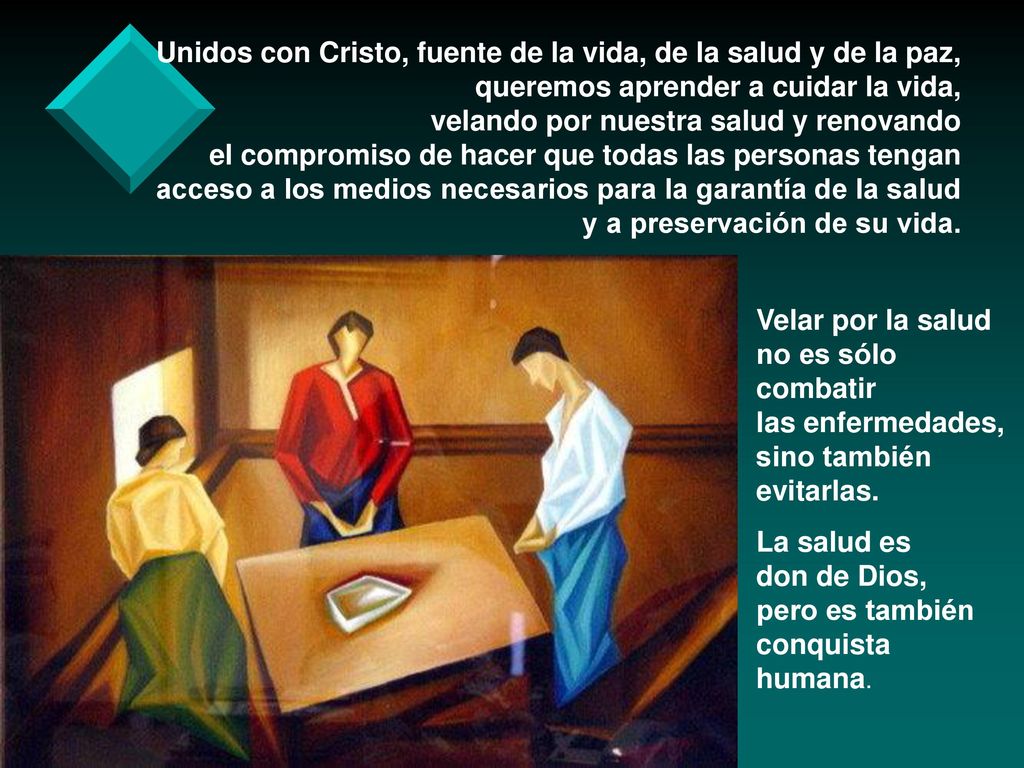 Unidos con Cristo, fuente de la vida, de la salud y de la paz,