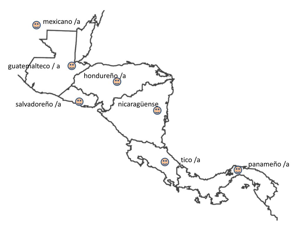 mexicano /a guatemalteco / a hondureño /a salvadoreño /a nicaragüense tico /a panameño /a